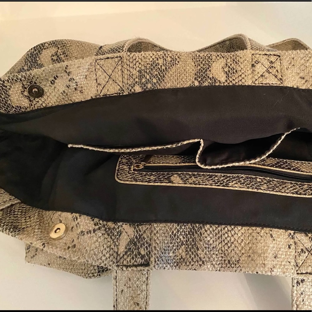 Like New Python Tote Purse - image 4